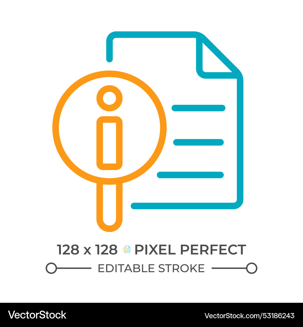 Get more information two color line icon Get more information two color line icon vector image