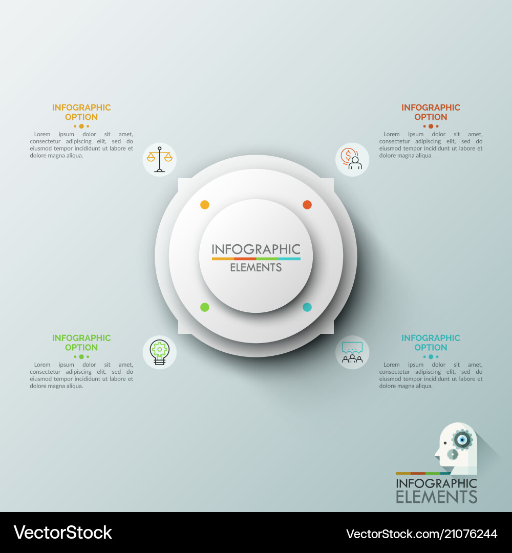 Circular Chart with Arrows - Navigation vector image