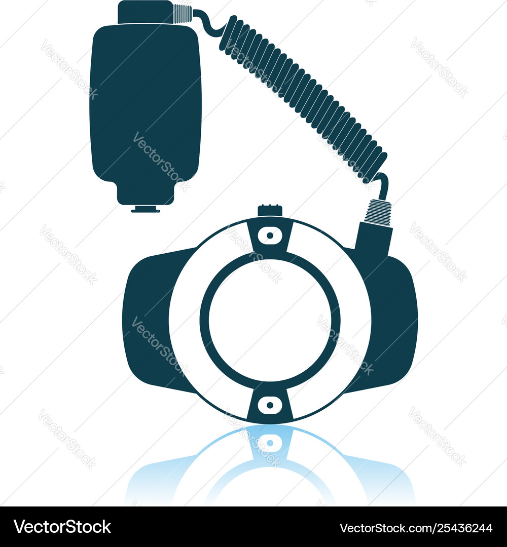 Icon of portable circle macro flash Icon of portable circle macro flash vector image