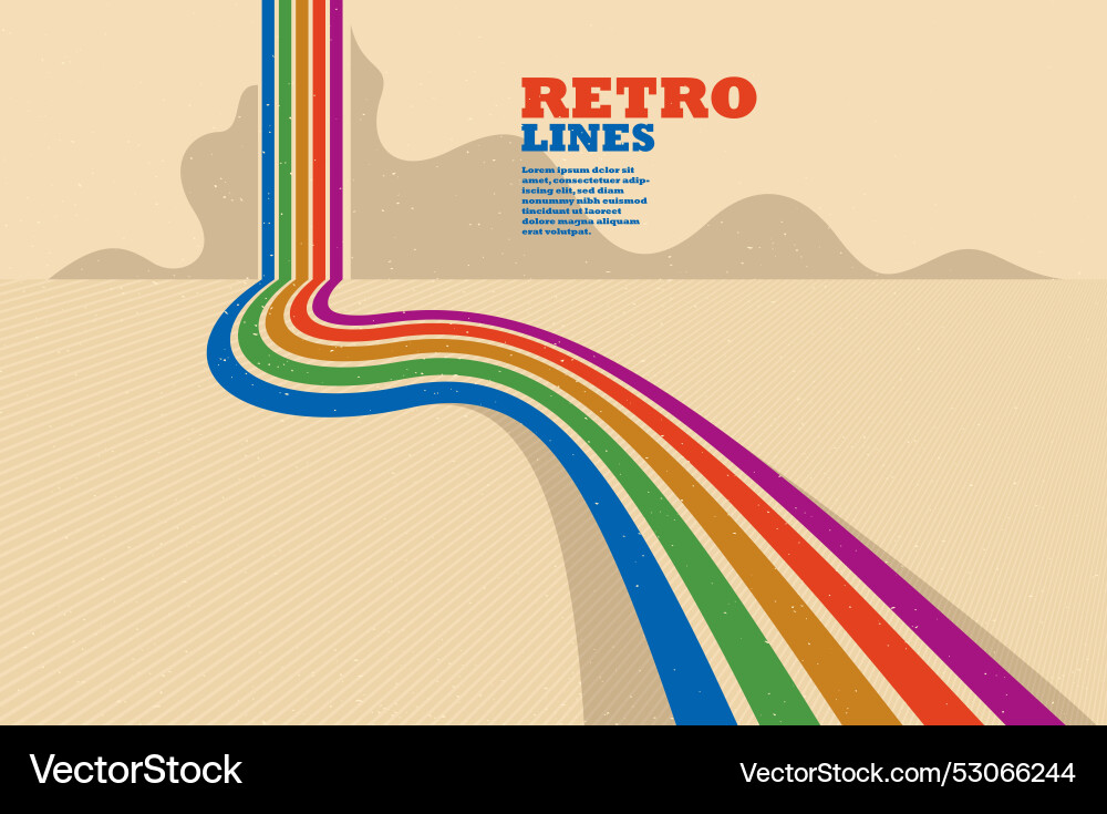 Retro style abstract background with curve lines Retro style abstract background with curve lines vector image