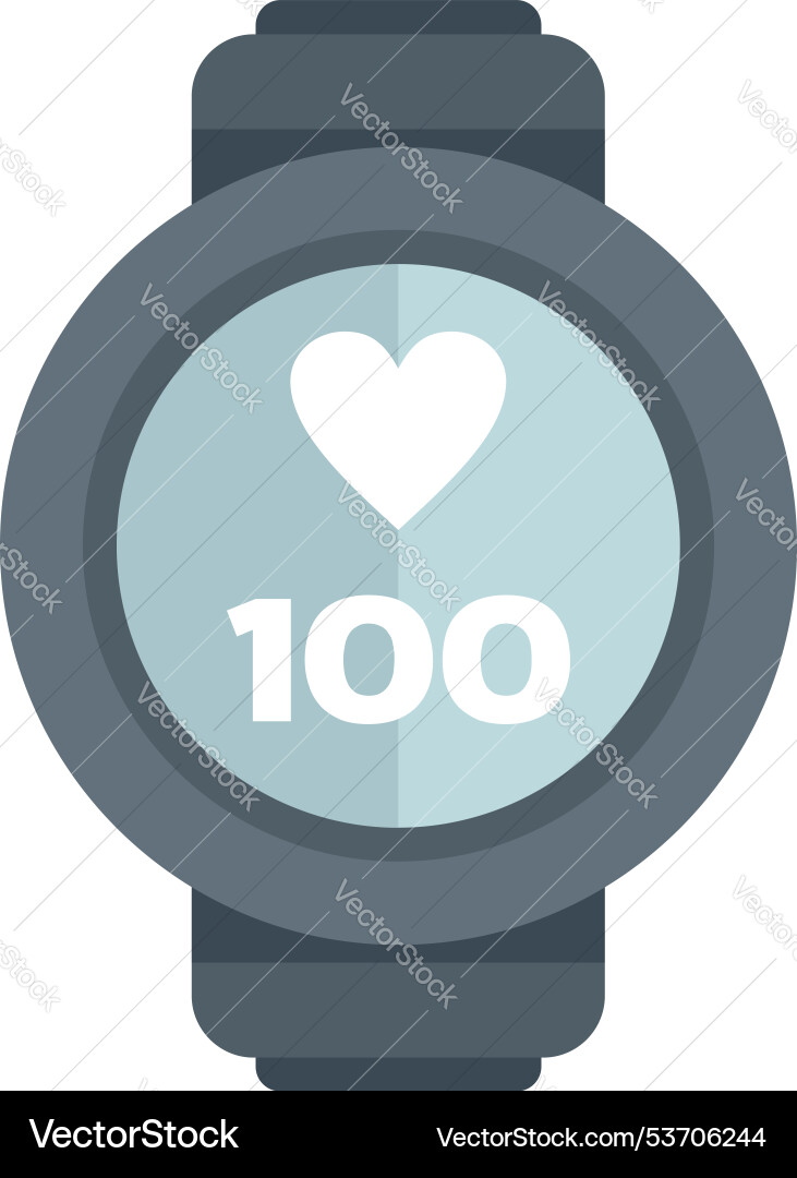 Smart watch showing heart rate monitor displaying Smart watch showing heart rate monitor displaying vector image