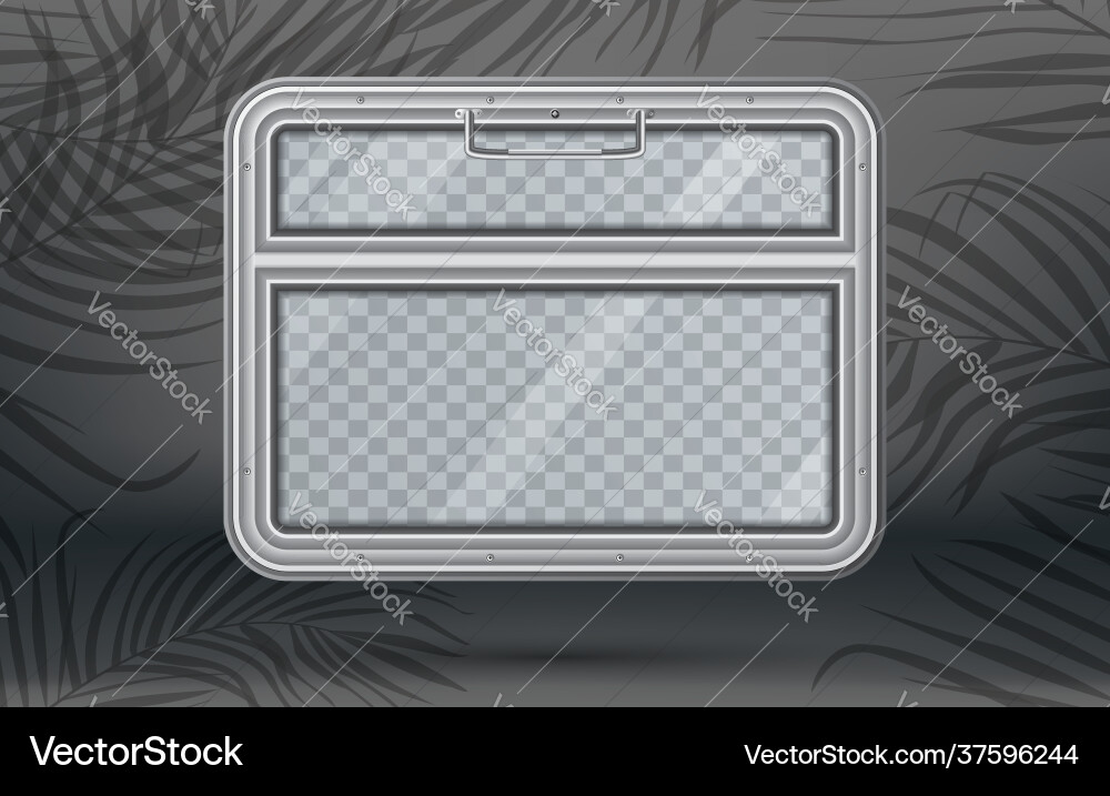 Train window with checkered copy space and shadow Vector Image