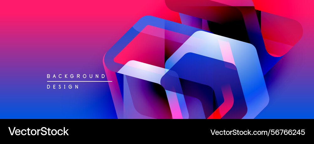 Abstract geometric shapes overlap creating Vector Image