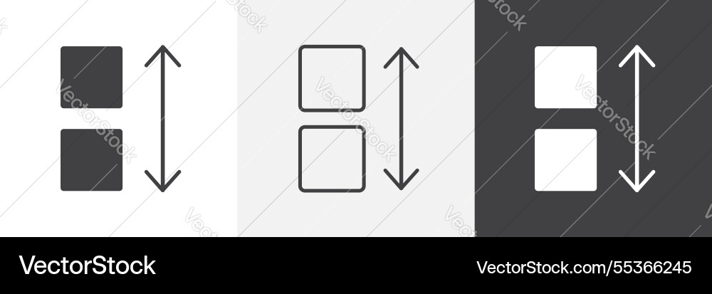 Apps sort icons collection graphic designs for ui vector image