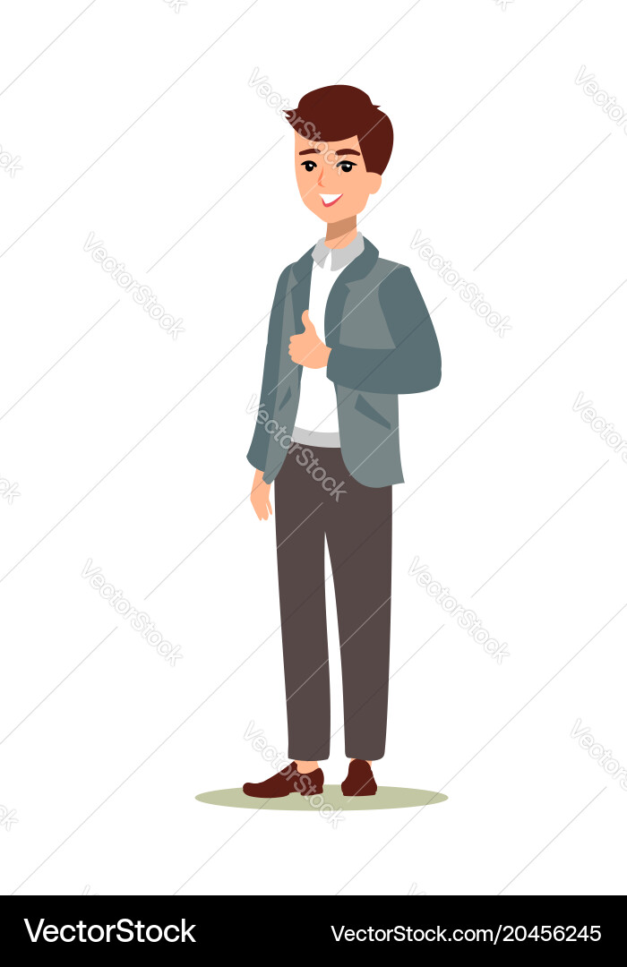 Businessman character set animate male Vector Image