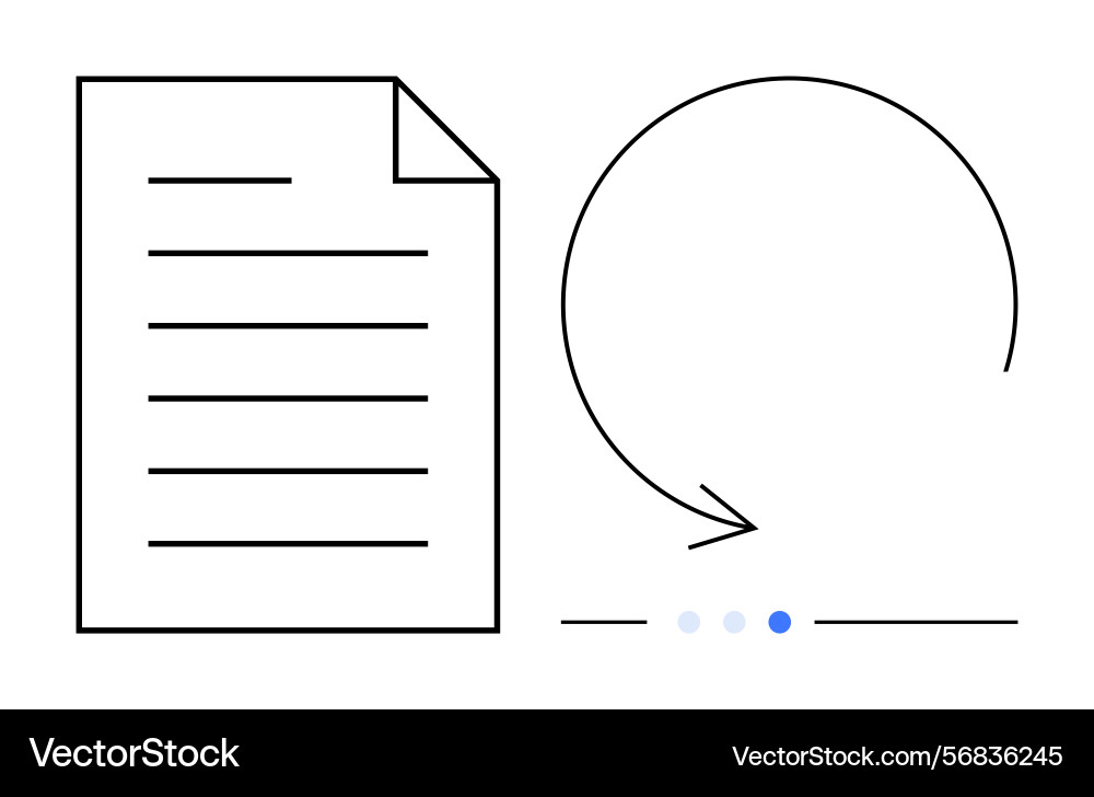 Document and process lifecycle with arrow Document and process lifecycle with arrow vector image
