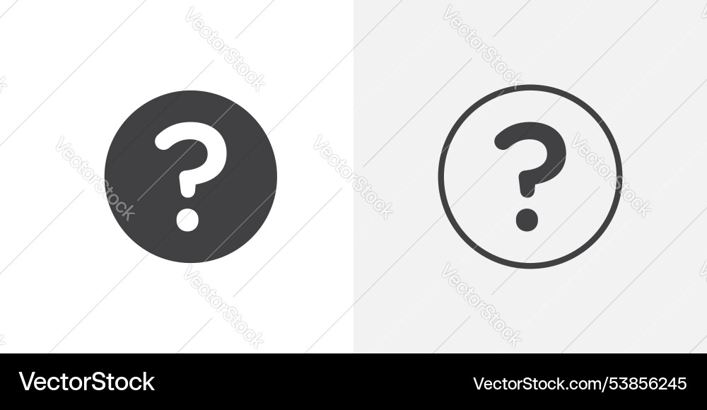 Doubts button icon set Doubts button icon set Vector Image