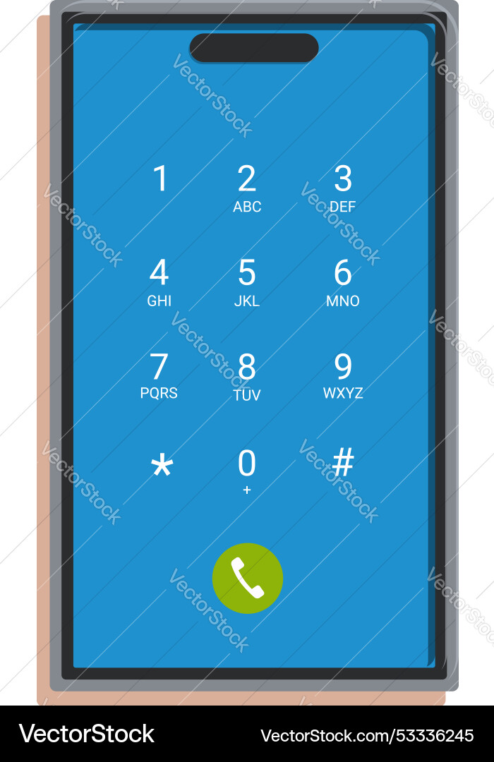Modern smartphone displaying incoming call screen Modern smartphone displaying incoming call screen vector image