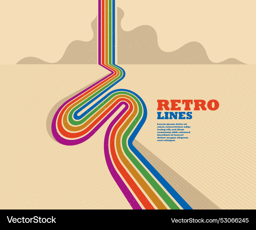 Retro lines abstract background 3d dimensional Retro lines abstract background 3d dimensional vector image