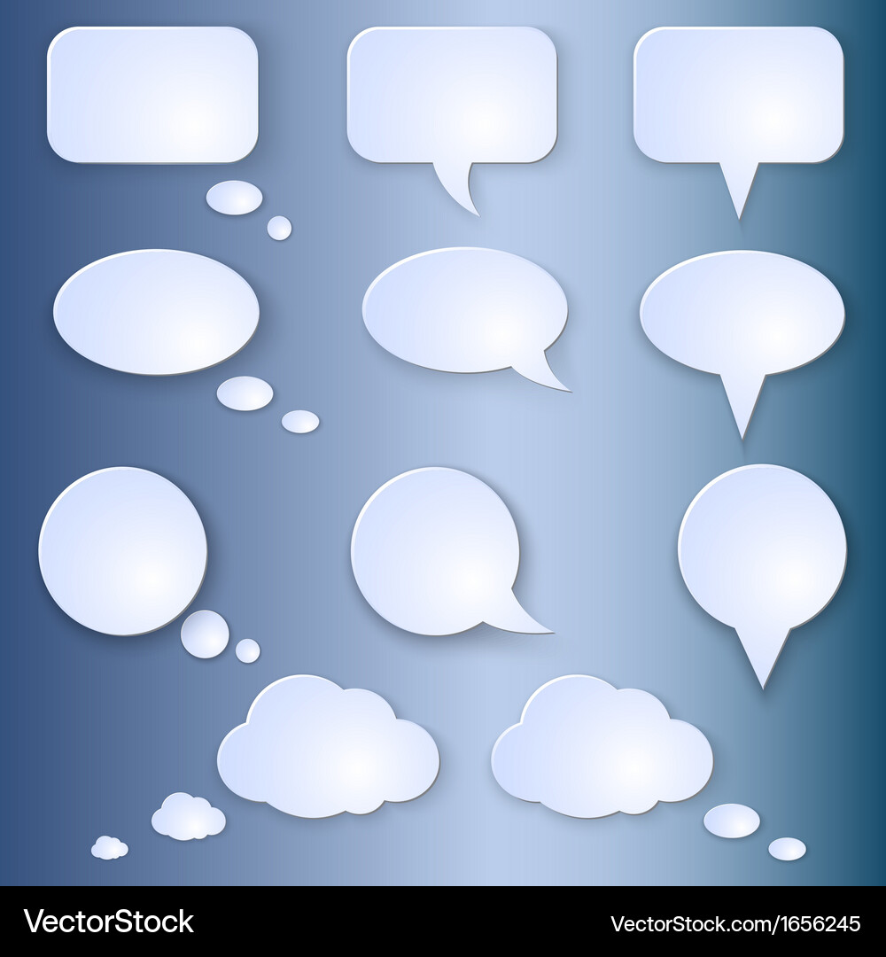 Set of empty speech bubbles Vector Image