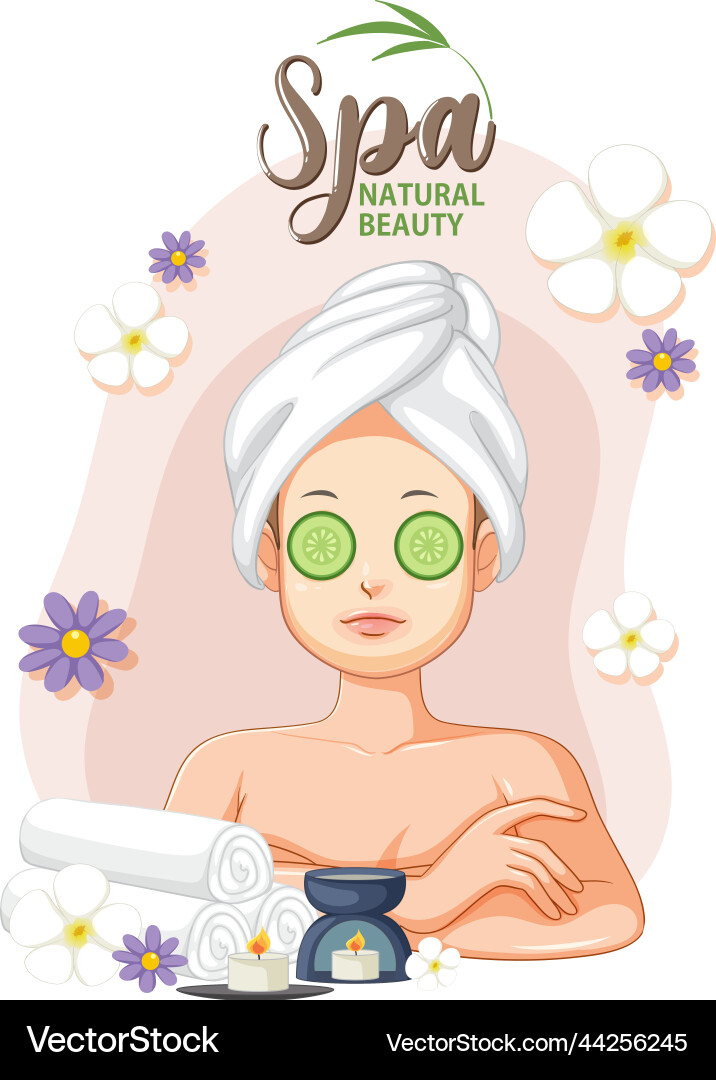 Spa Mädchen Anwendung Gesichtsmaske Spa Mädchen Anwendung Gesichtsmaske vektorbild
