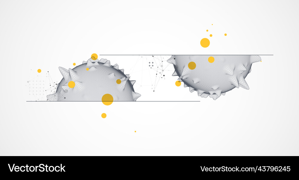 Sphere theme with connected lines in technology Sphere theme with connected lines in technology Vector Image