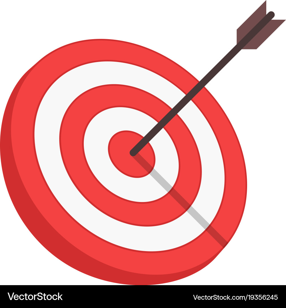 Target with Arrow - Precision Concept vector image
