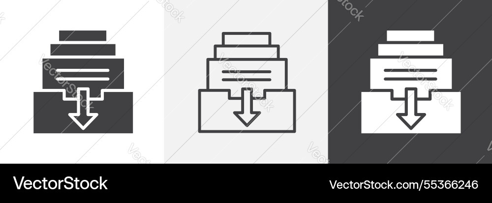 Archive icons collection graphic designs for ui Archive icons collection graphic designs for ui vector image