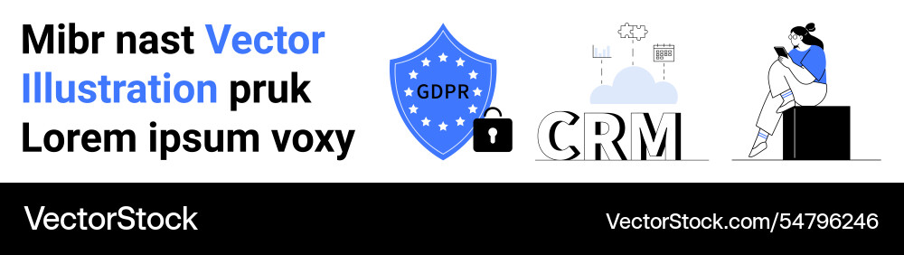 Comprehensive data security and customer Comprehensive data security and customer vector image