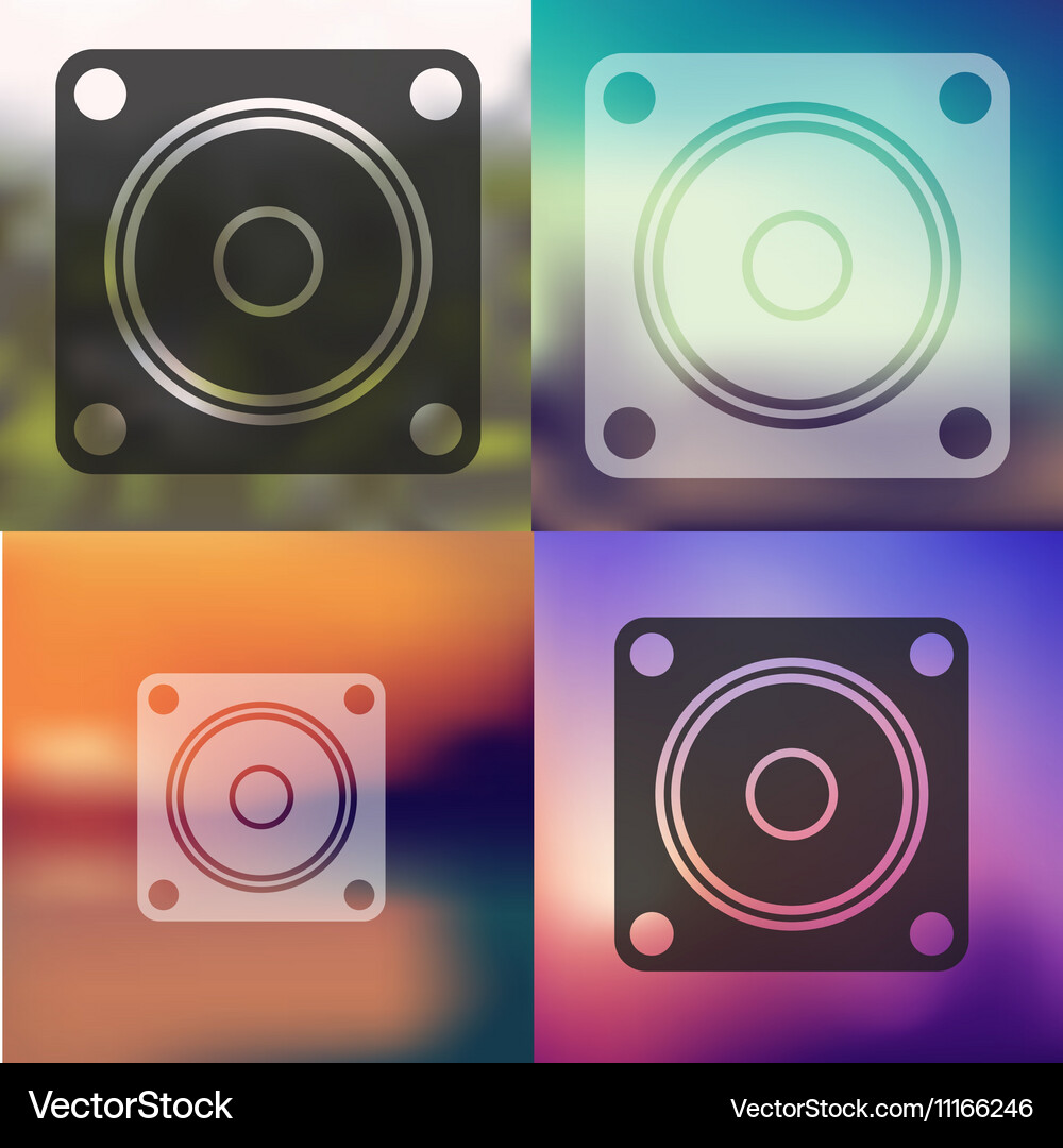 Dynamic icon on blurred background Vector Image