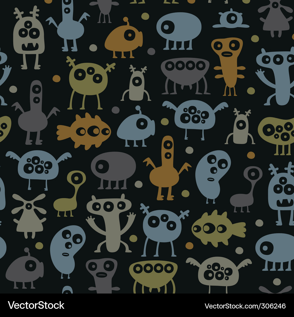Monsters pattern Vector Image