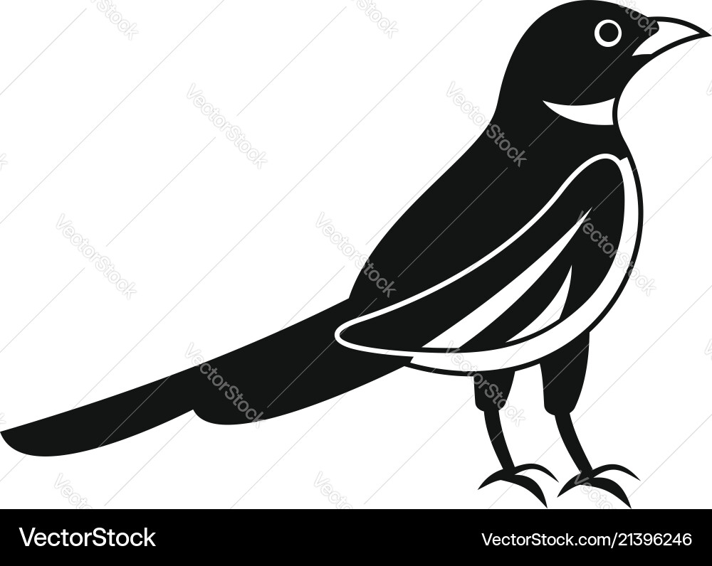 Native magpie icon simple style Native magpie icon simple style vector image