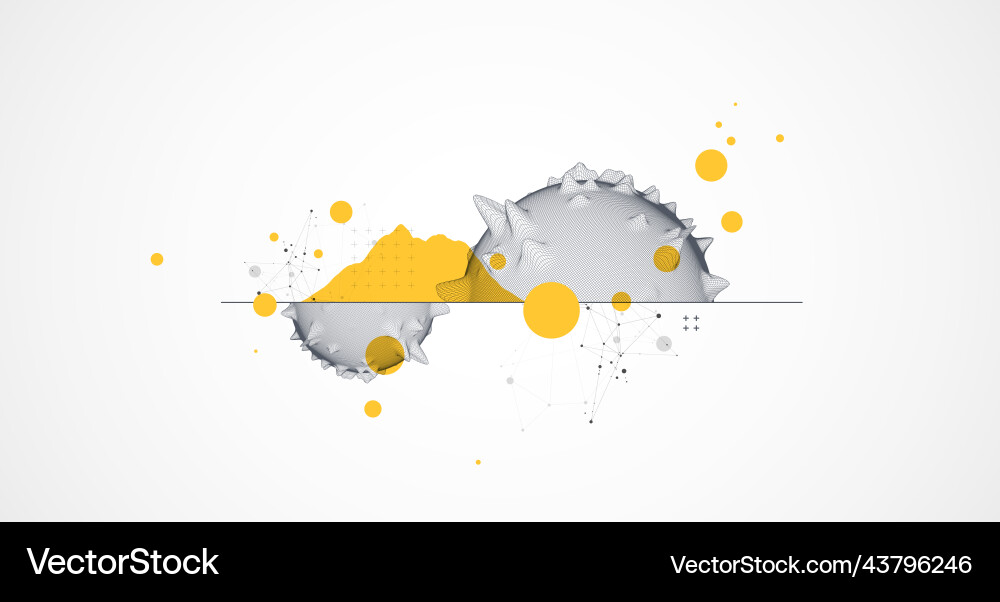 Sphere theme with connected lines in technology Sphere theme with connected lines in technology vector image