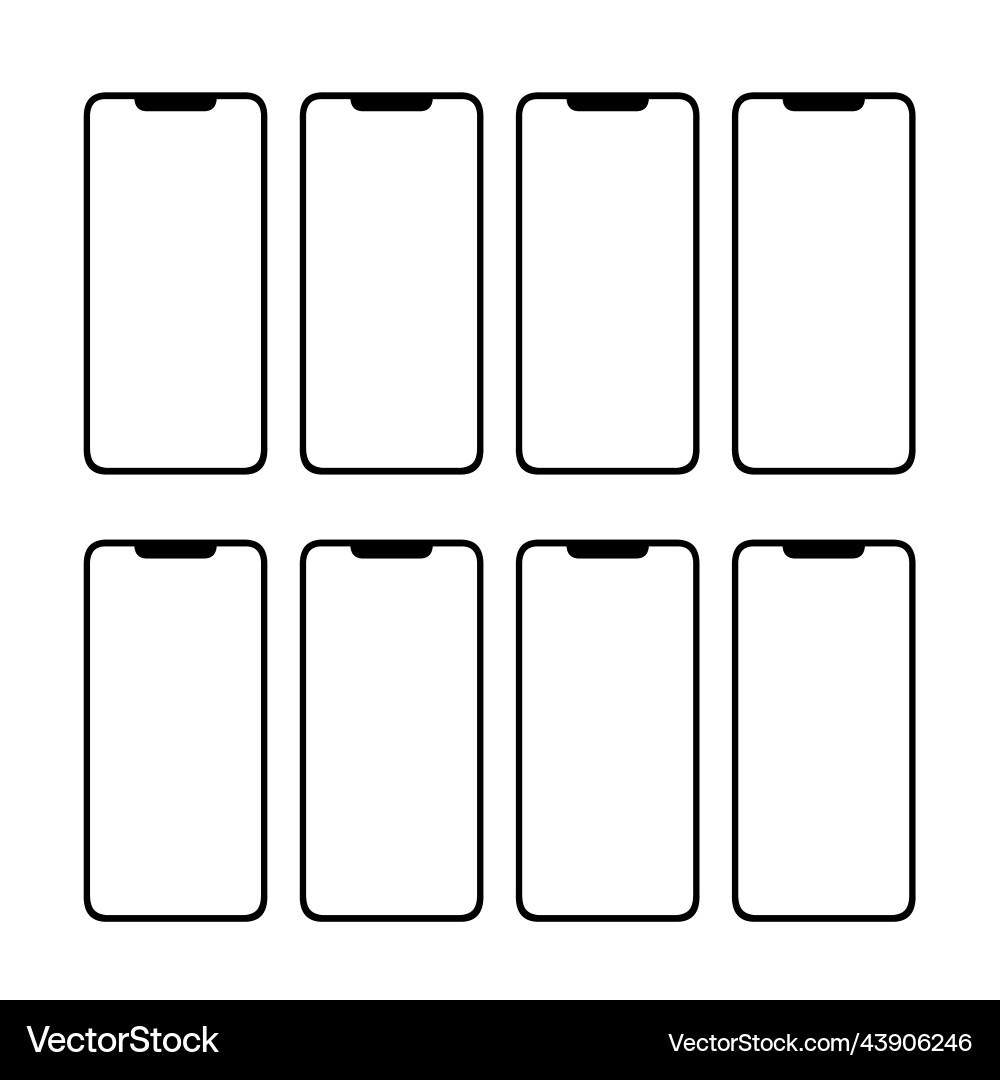 Wireframe smartphone ui ux isolated Wireframe smartphone ui ux isolated vector image