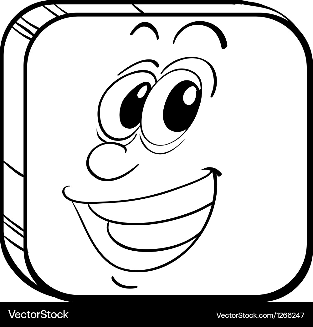 A cube with face of man vector image