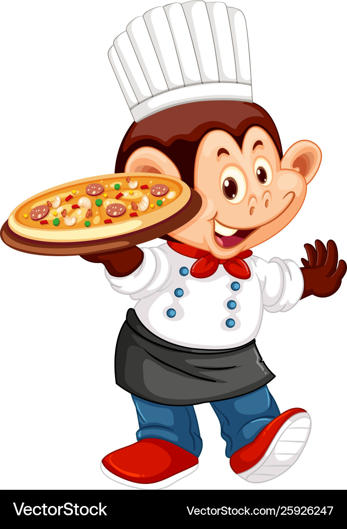 A monkey chef character Vector Image