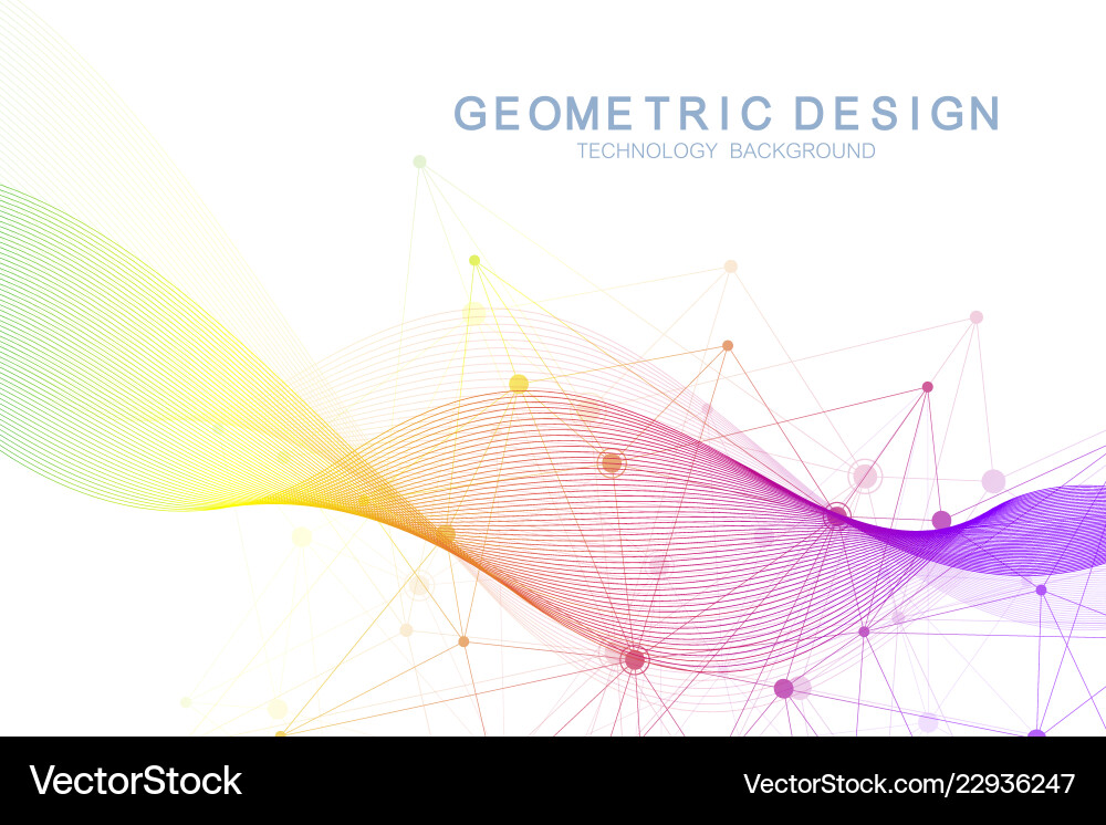 Abstract molecular network pattern with dynamic Abstract molecular network pattern with dynamic vector image
