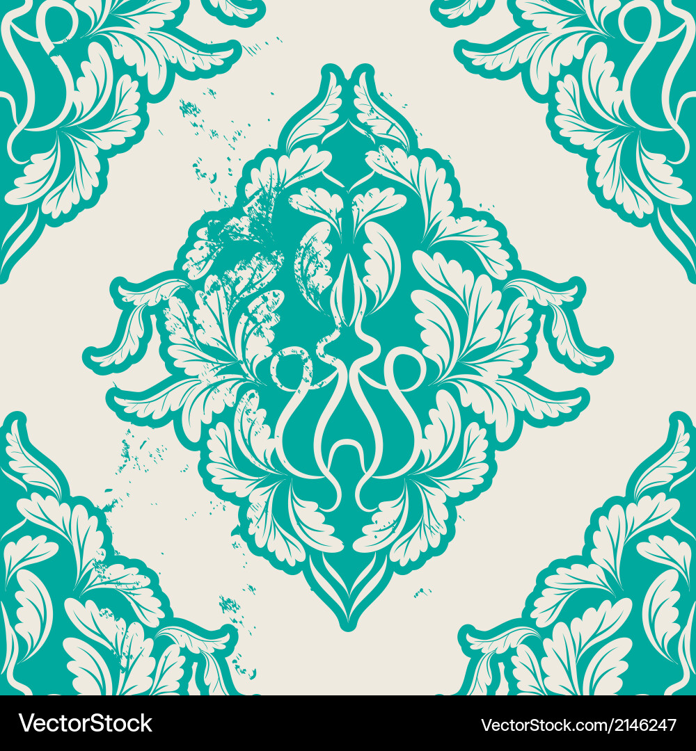 Seamless background of green color in the style vector image