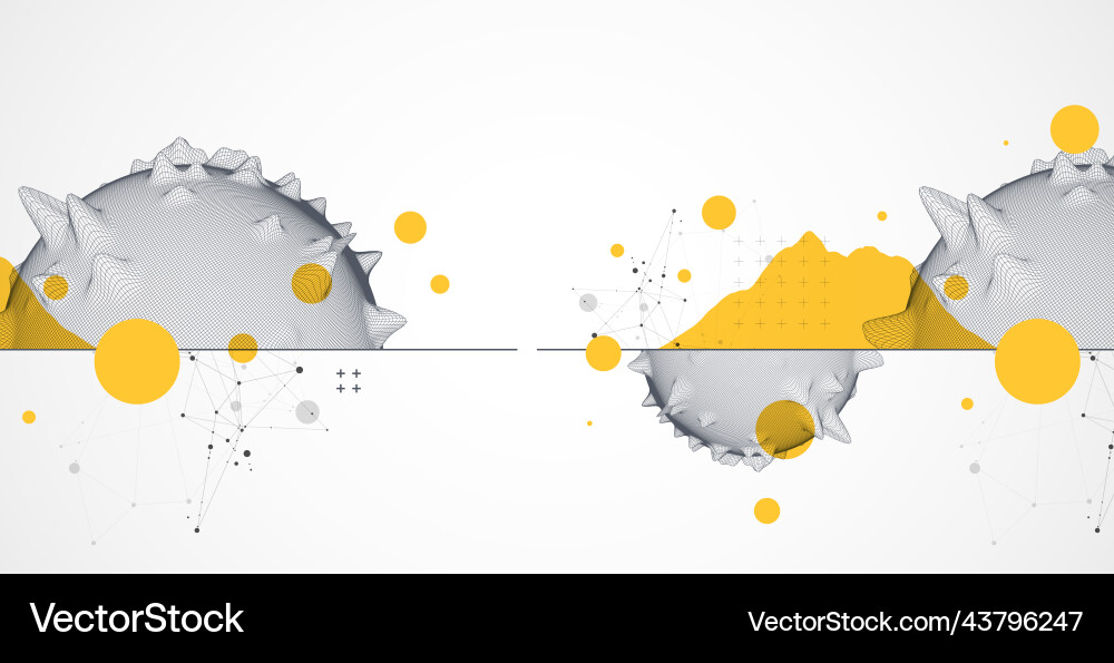 Sphere theme with connected lines in technology Sphere theme with connected lines in technology vector image