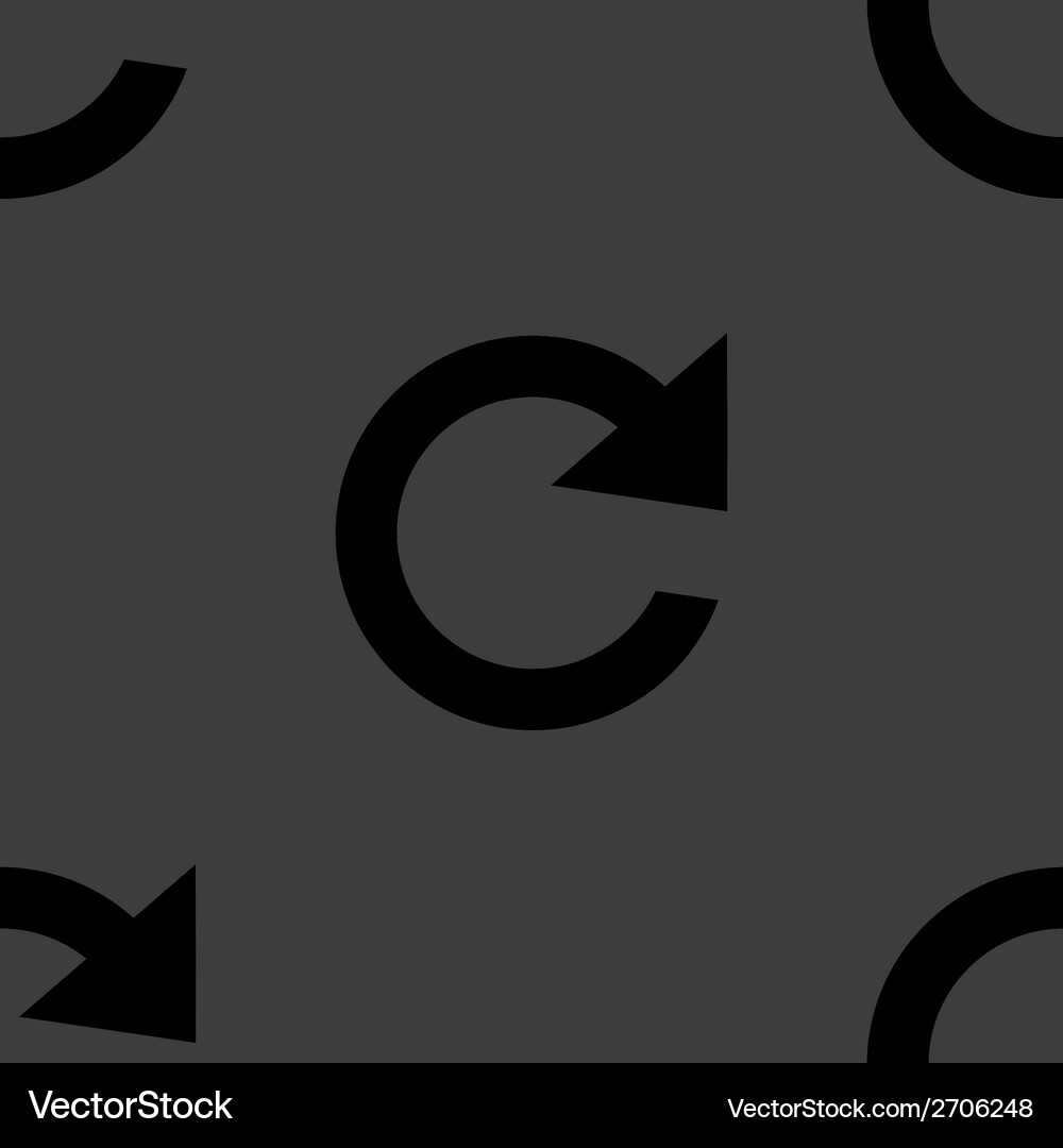 Arrow update web icon flat design seamless pattern Vector Image