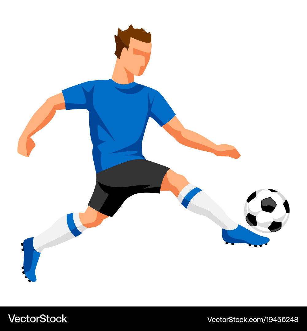 Dynamic Soccer Player in Action Vector Image