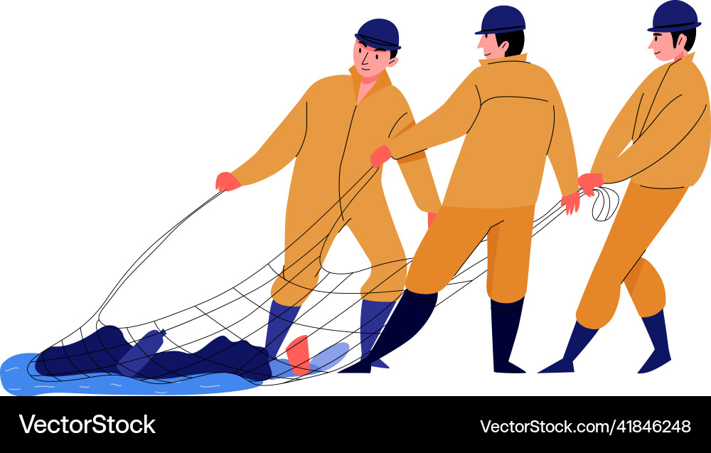 Garbage net collecting composition Garbage net collecting composition vector image