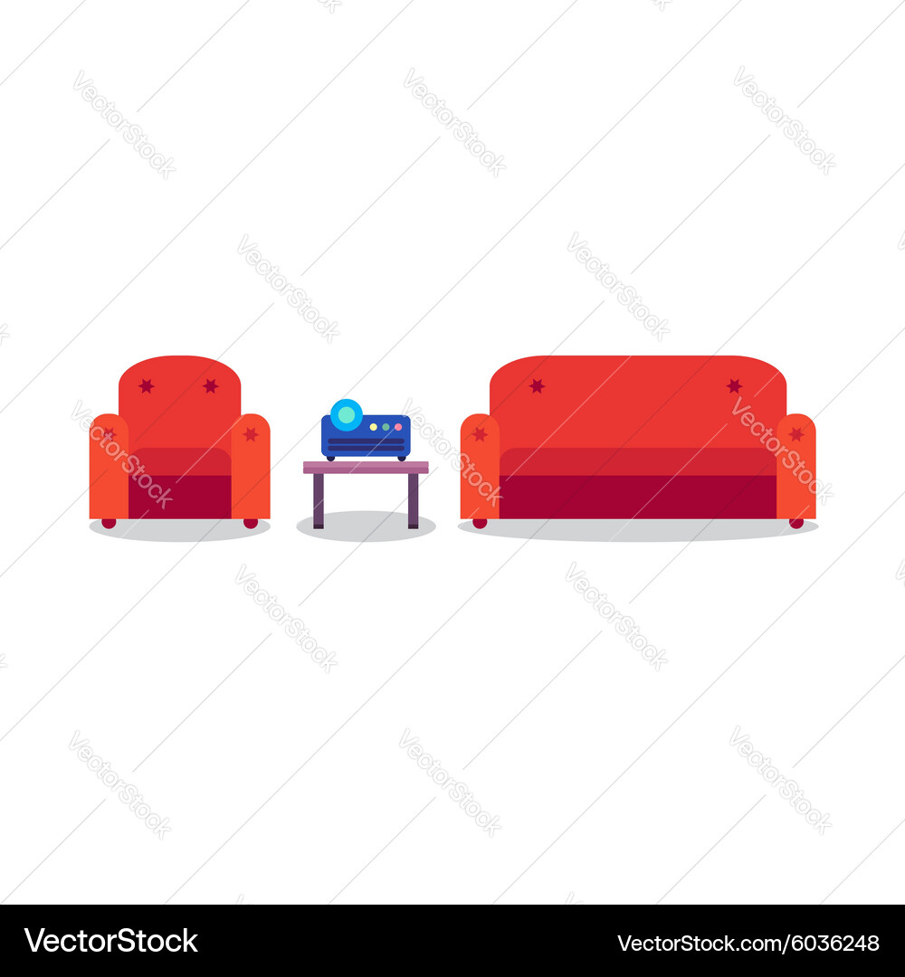 Presentation room with projector and comfortable Vector Image