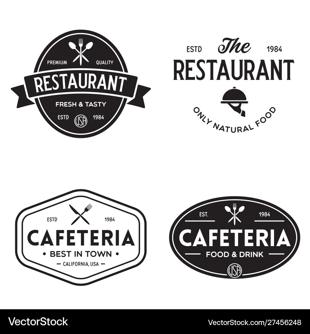 Vintage Restaurant Icons & Badges vector image