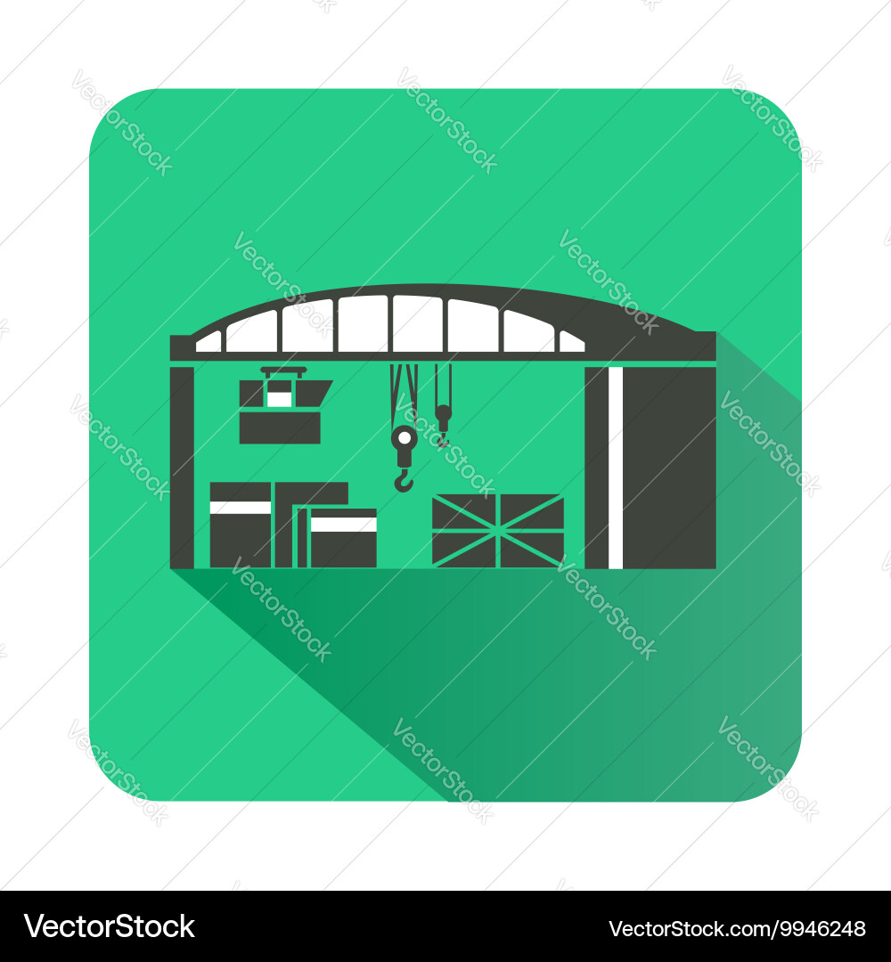 Warehouse for loading icon flat style Vector Image