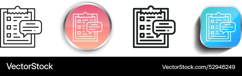 Clipboard icon thin linear regular and button Clipboard icon thin linear regular and button vector image