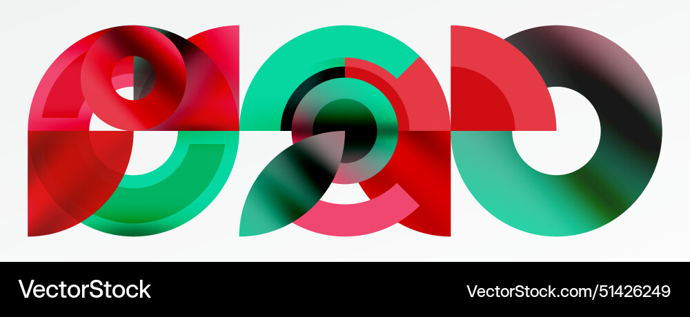 Round elements and circles geometric minimal Vector Image