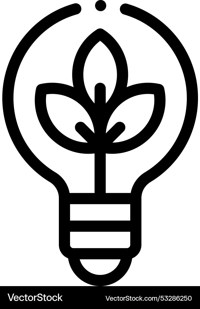 Ecology and environment icon thin linear style Vector Image