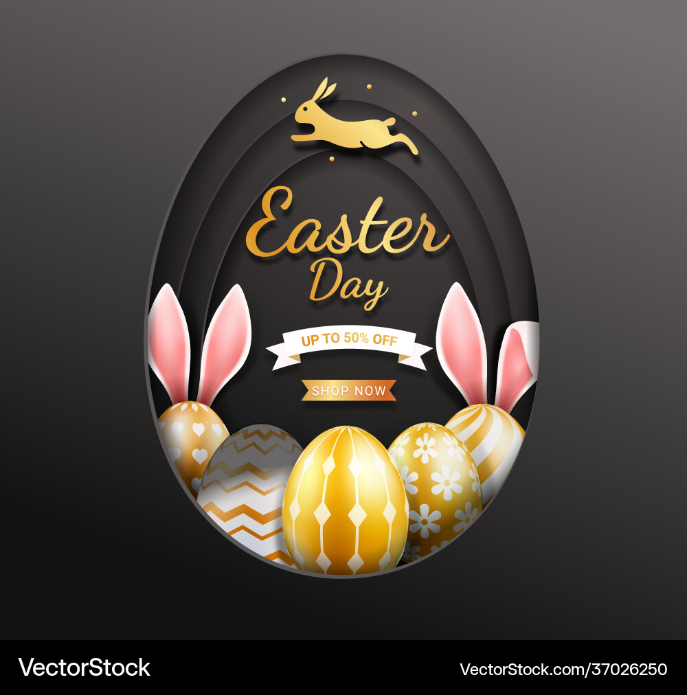 Elegant Easter Egg Banners vector image