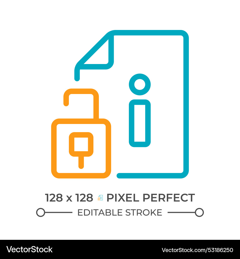 Information access two color line icon Information access two color line icon Vector Image