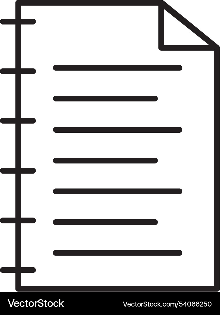 Notebook line icon design vector image