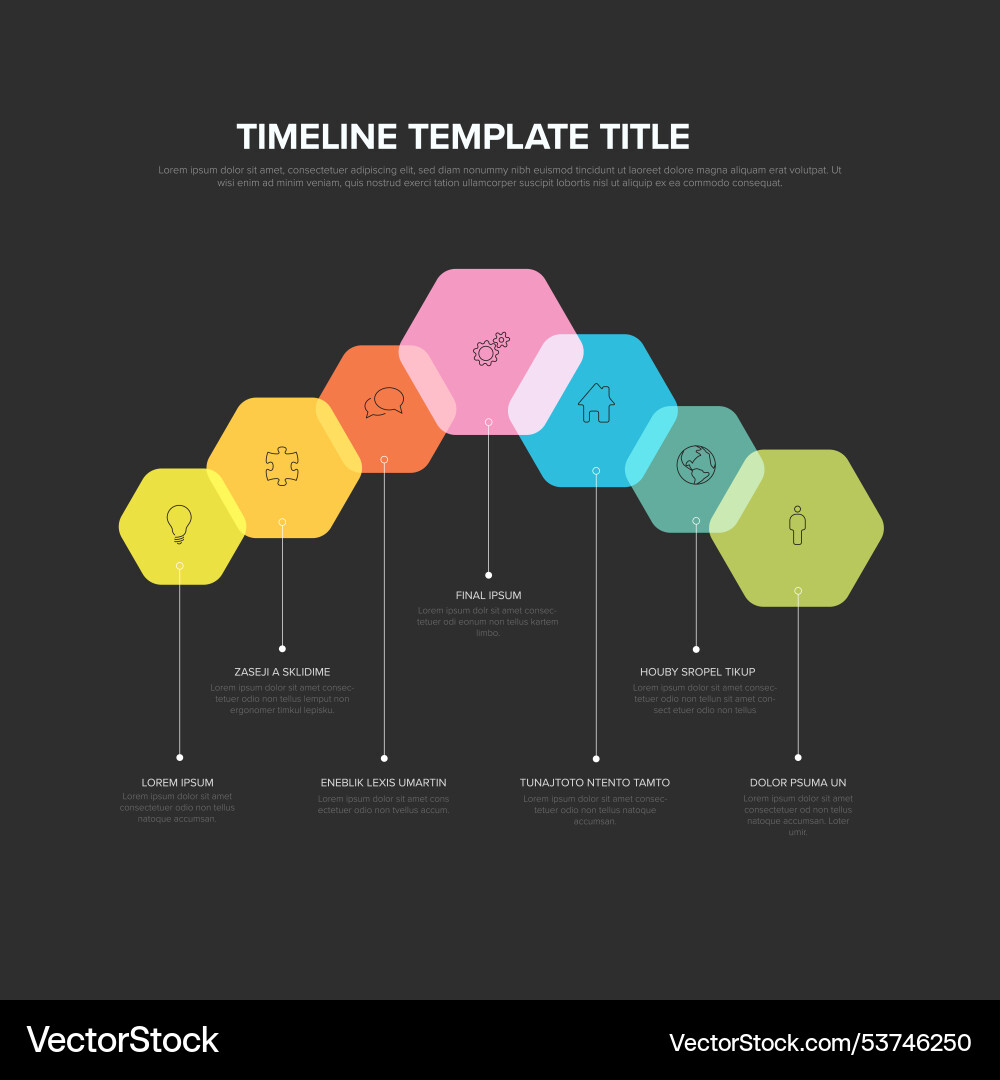 Simple overlay timeline graph template Simple overlay timeline graph template vector image
