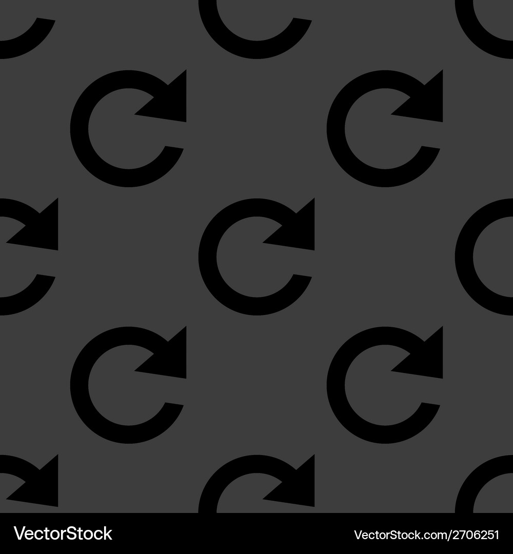 Arrow update web icon flat design seamless pattern Vector Image