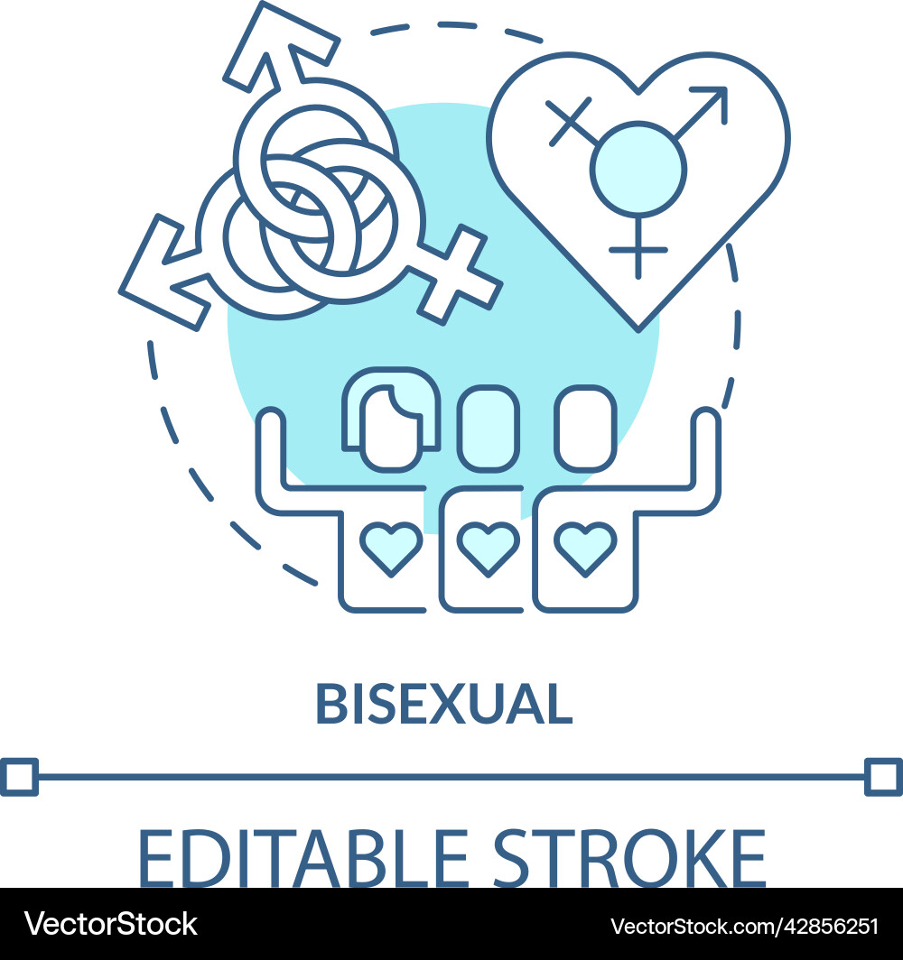 Bisexual turquoise concept icon Bisexual turquoise concept icon vector image