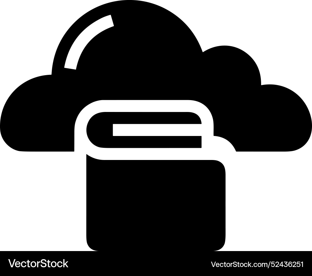 Cloud storage icon symbol image of the database Cloud storage icon symbol image of the database Vector Image