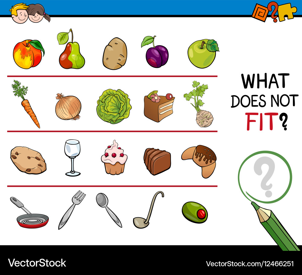 Find improper image game Vector Image