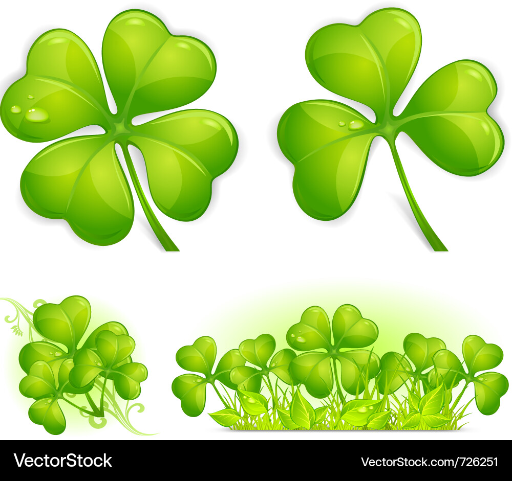 Four Leaf Clover Pattern vector image