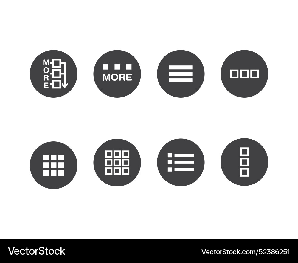 Hamburger menu icon buttons for website ui vector image