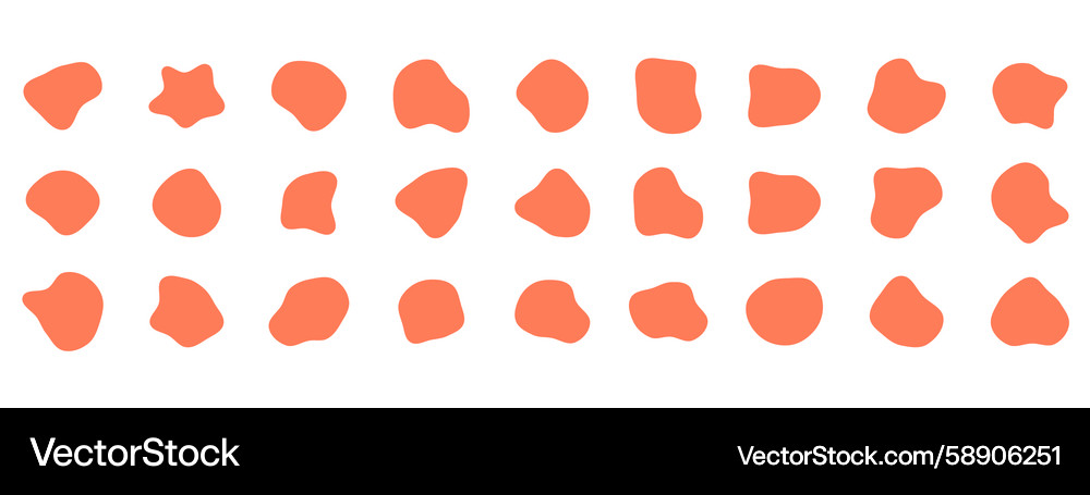 Organic Round Blob Shapes - Abstract Collection Vector Image