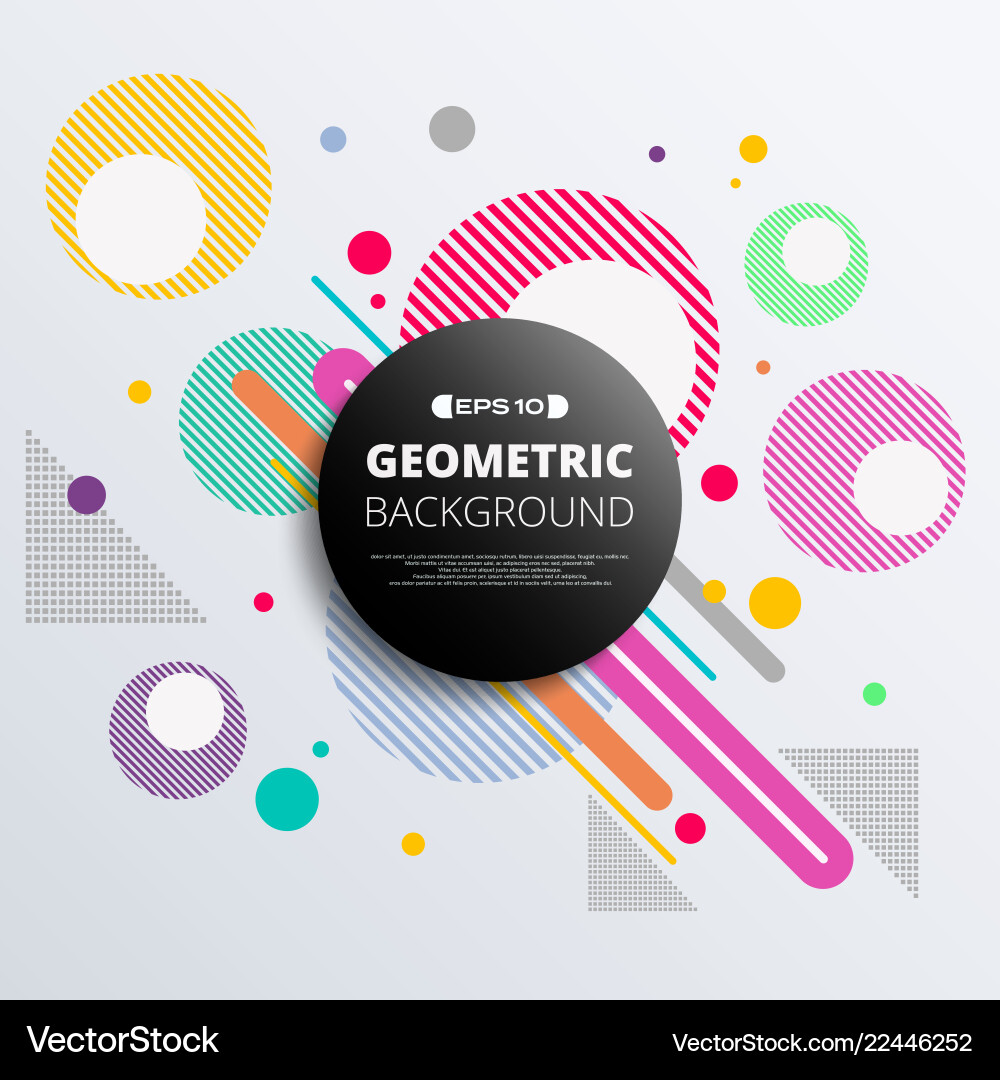 Abstract of colorful geometric circle pattern Abstract of colorful geometric circle pattern vector image